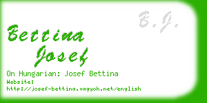 bettina josef business card